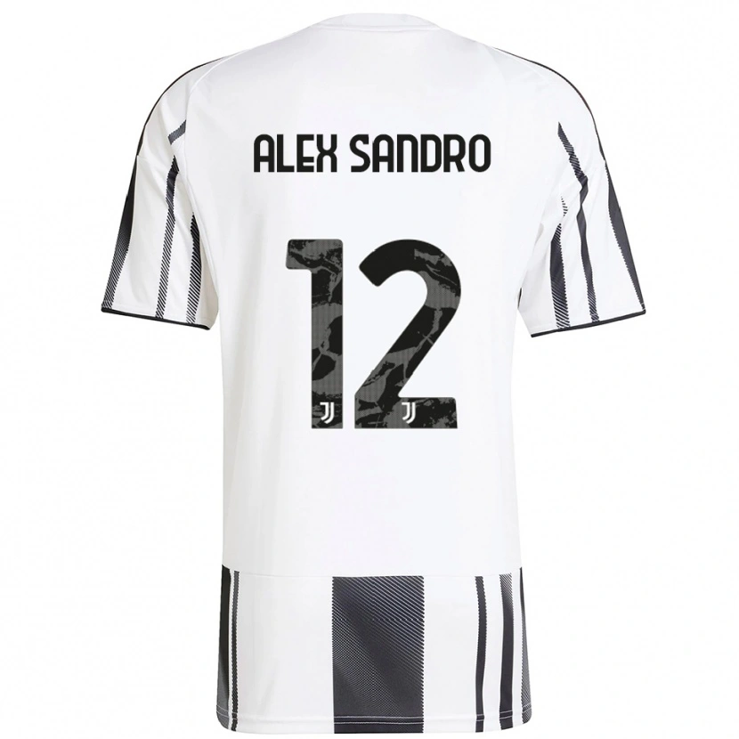Danxen Mujer Camiseta Alex Sandro #12 Blanco Negro 1ª Equipación 2025/26 La Camisa