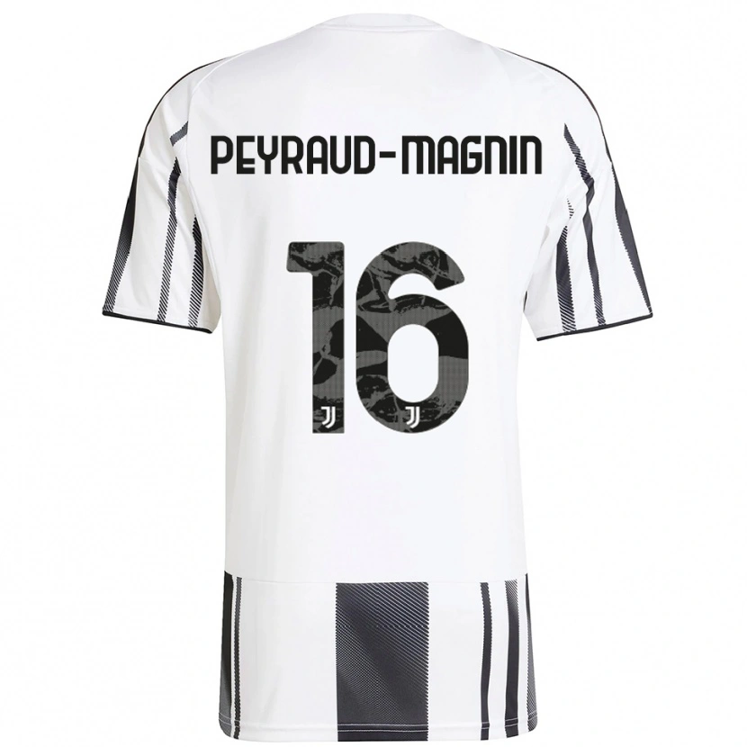 Danxen Mujer Camiseta Pauline Camille Peyraud-Magnin #16 Blanco Negro 1ª Equipación 2025/26 La Camisa