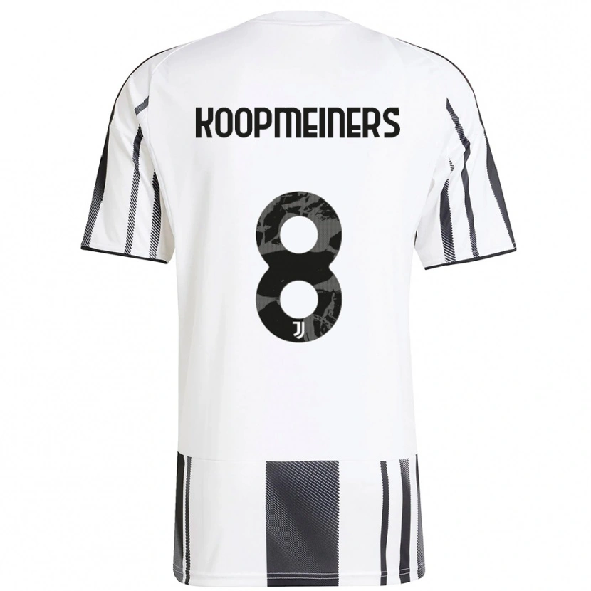 Danxen Mujer Camiseta Teun Koopmeiners #8 Blanco Negro 1ª Equipación 2025/26 La Camisa