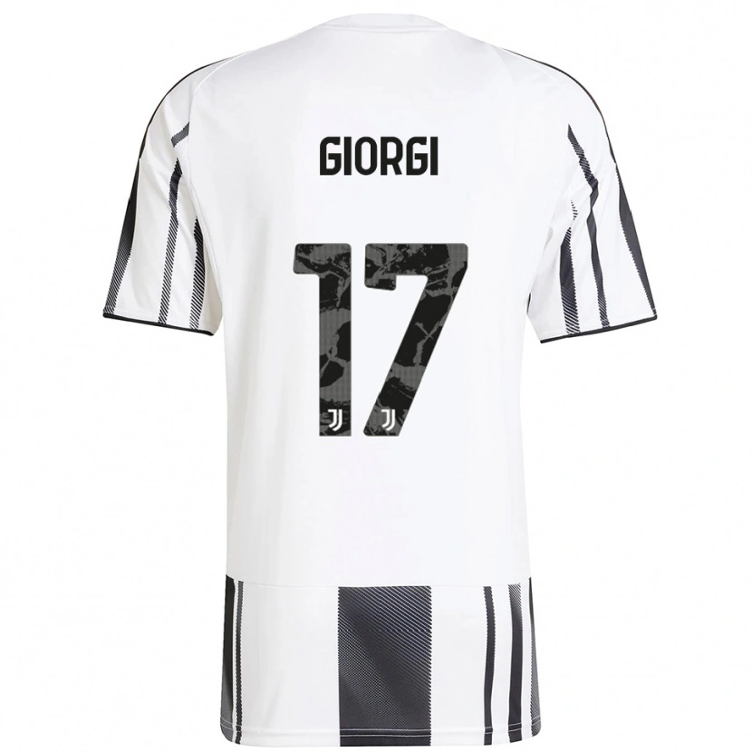 Danxen Mujer Camiseta Lorenzo Giorgi #17 Blanco Negro 1ª Equipación 2025/26 La Camisa
