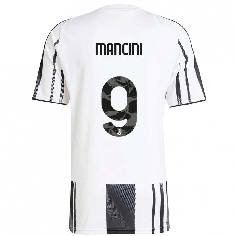 Danxen Mujer Camiseta Tommaso Mancini #9 Blanco Negro 1ª Equipación 2025/26 La Camisa