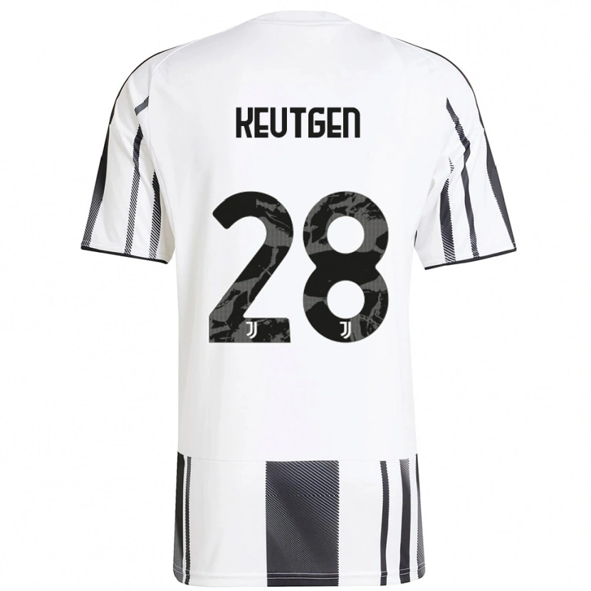 Danxen Mujer Camiseta Enzo Keutgen #28 Blanco Negro 1ª Equipación 2025/26 La Camisa
