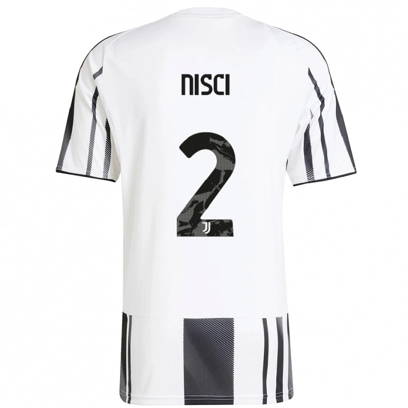 Danxen Mujer Camiseta Alessandro Nisci #2 Blanco Negro 1ª Equipación 2025/26 La Camisa