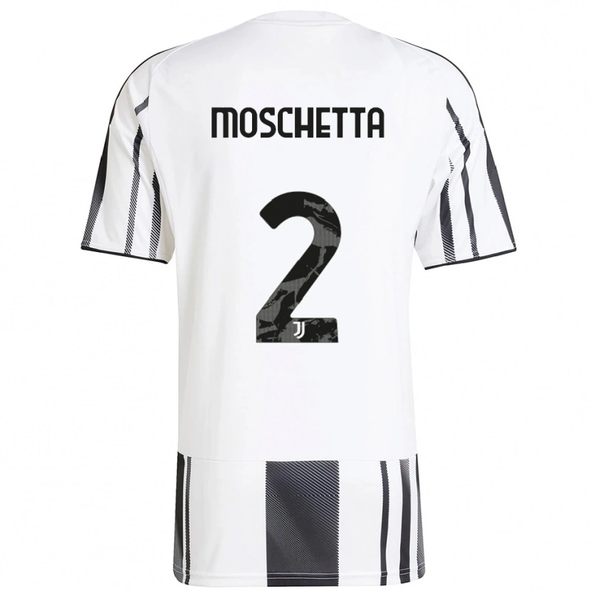 Danxen Mujer Camiseta Lorenzo Moschetta #2 Blanco Negro 1ª Equipación 2025/26 La Camisa