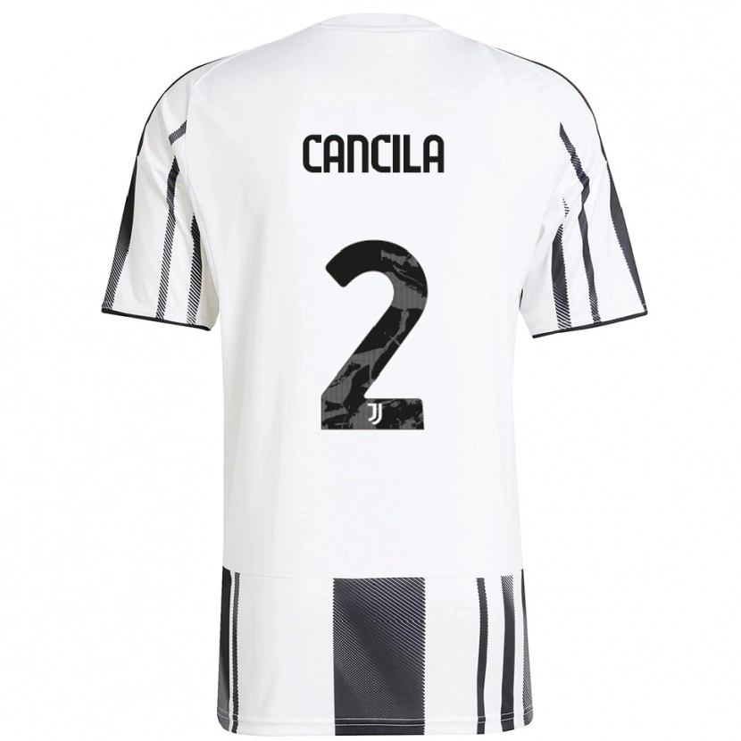Danxen Mujer Camiseta Lorenzo Cancila #2 Blanco Negro 1ª Equipación 2025/26 La Camisa