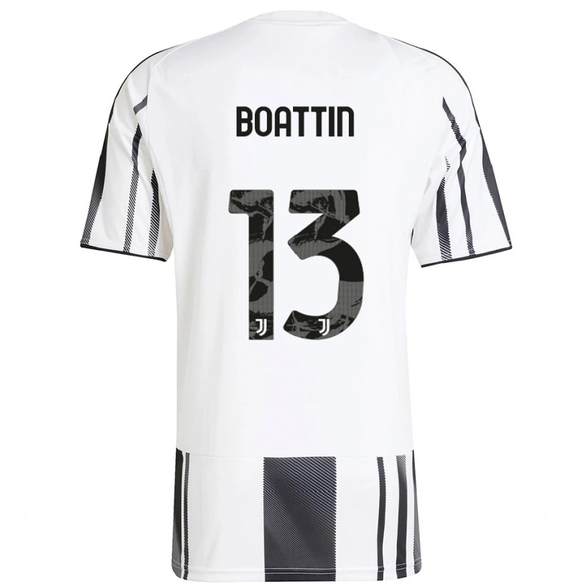 Danxen Mujer Camiseta Lisa Boattin #13 Blanco Negro 1ª Equipación 2025/26 La Camisa