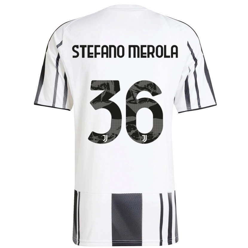 Danxen Mujer Camiseta Antonio Stefano Merola #36 Blanco Negro 1ª Equipación 2025/26 La Camisa