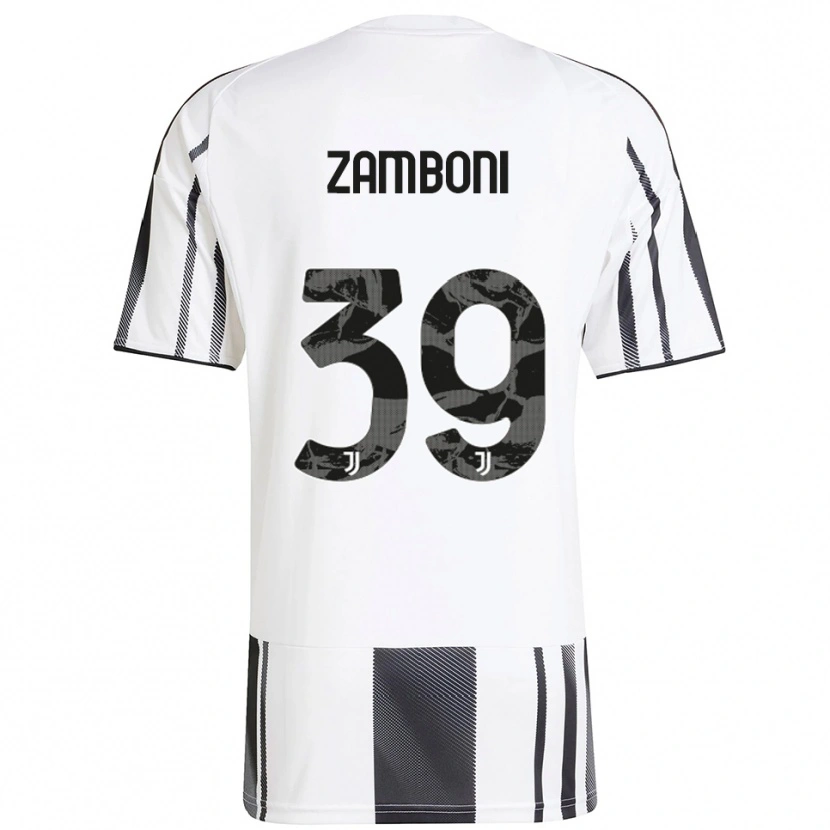 Danxen Mujer Camiseta Marta Zamboni #39 Blanco Negro 1ª Equipación 2025/26 La Camisa