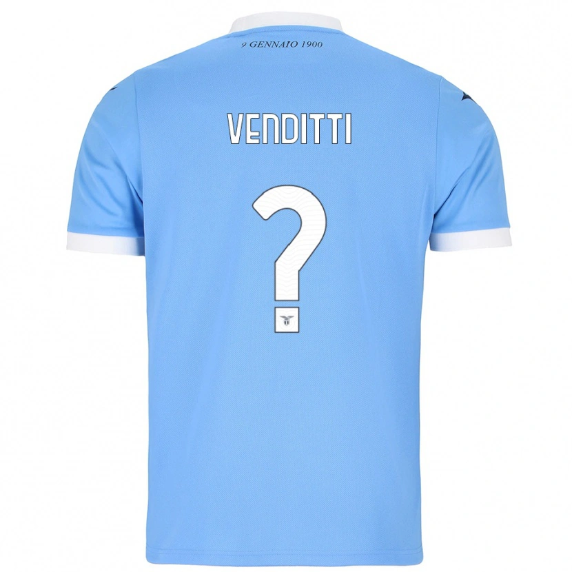 Danxen Mujer Camiseta Pietro Venditti #0 Azul Cielo Blanco 1ª Equipación 2025/26 La Camisa