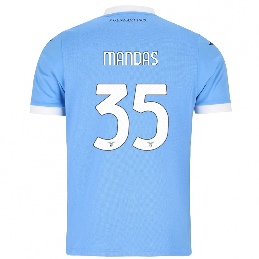 Danxen Mujer Camiseta Christos Mandas #35 Azul Cielo Blanco 1ª Equipación 2025/26 La Camisa