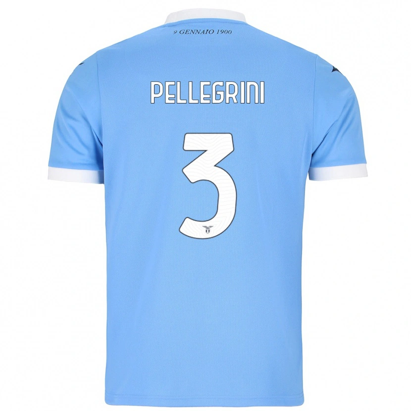 Danxen Mujer Camiseta Luca Pellegrini #3 Azul Cielo Blanco 1ª Equipación 2025/26 La Camisa
