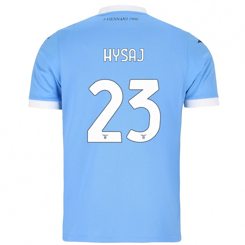 Danxen Mujer Camiseta Elseid Hysaj #23 Azul Cielo Blanco 1ª Equipación 2025/26 La Camisa