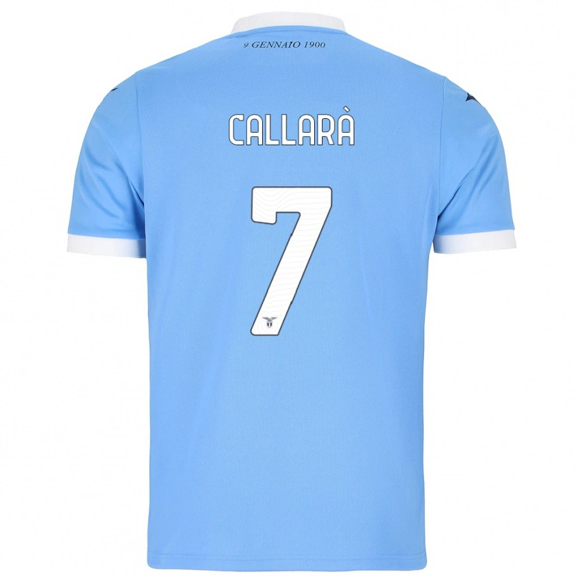 Danxen Mujer Camiseta Nicholas Callarà #7 Azul Cielo Blanco 1ª Equipación 2025/26 La Camisa