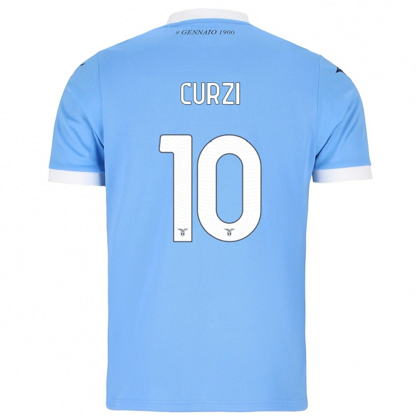 Danxen Mujer Camiseta Simone Curzi #10 Azul Cielo Blanco 1ª Equipación 2025/26 La Camisa