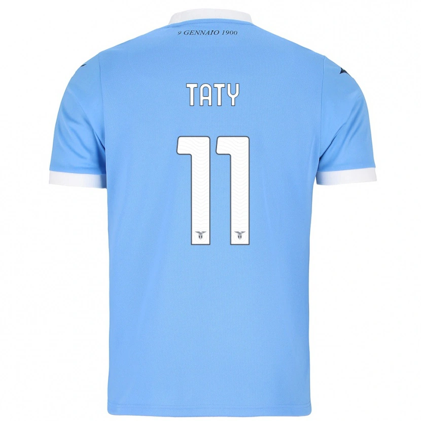 Danxen Mujer Camiseta Taty Castellanos #11 Azul Cielo Blanco 1ª Equipación 2025/26 La Camisa