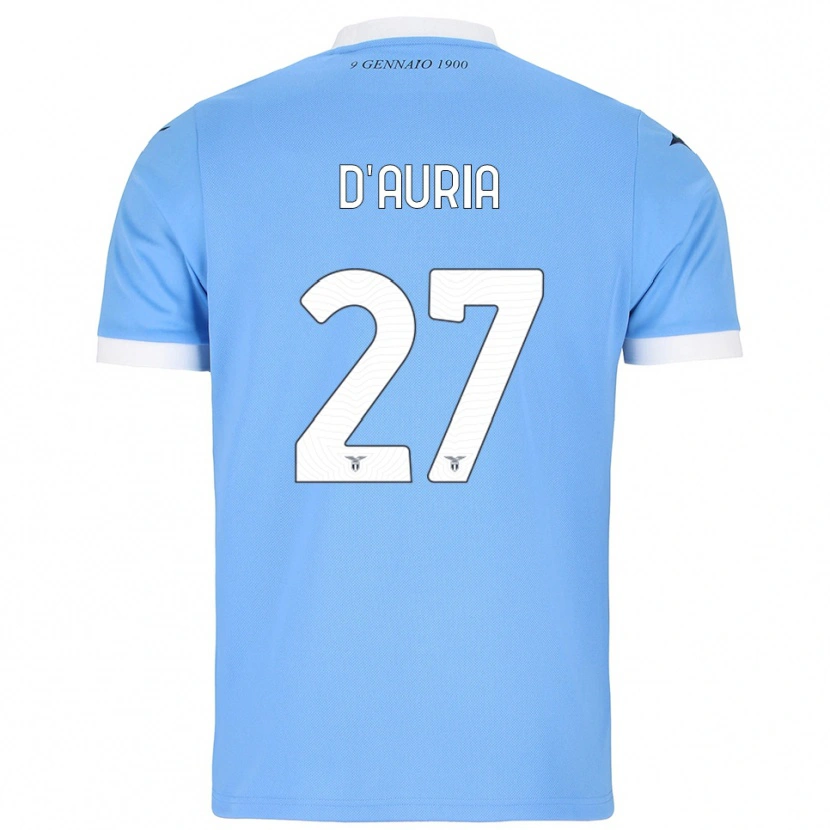 Danxen Mujer Camiseta Federica D'auria #27 Azul Cielo Blanco 1ª Equipación 2025/26 La Camisa