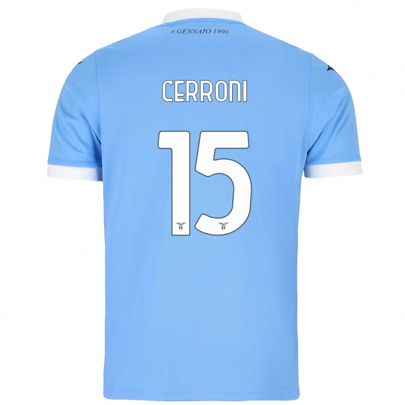 Danxen Mujer Camiseta Leonardo Cerroni #15 Azul Cielo Blanco 1ª Equipación 2025/26 La Camisa