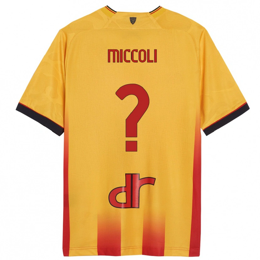 Danxen Mujer Camiseta Riccardo Miccoli #0 Amarillo Naranja 1ª Equipación 2025/26 La Camisa