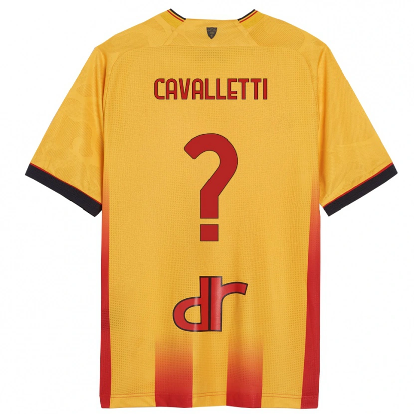 Danxen Mujer Camiseta Cristian Cavalletti #0 Amarillo Naranja 1ª Equipación 2025/26 La Camisa