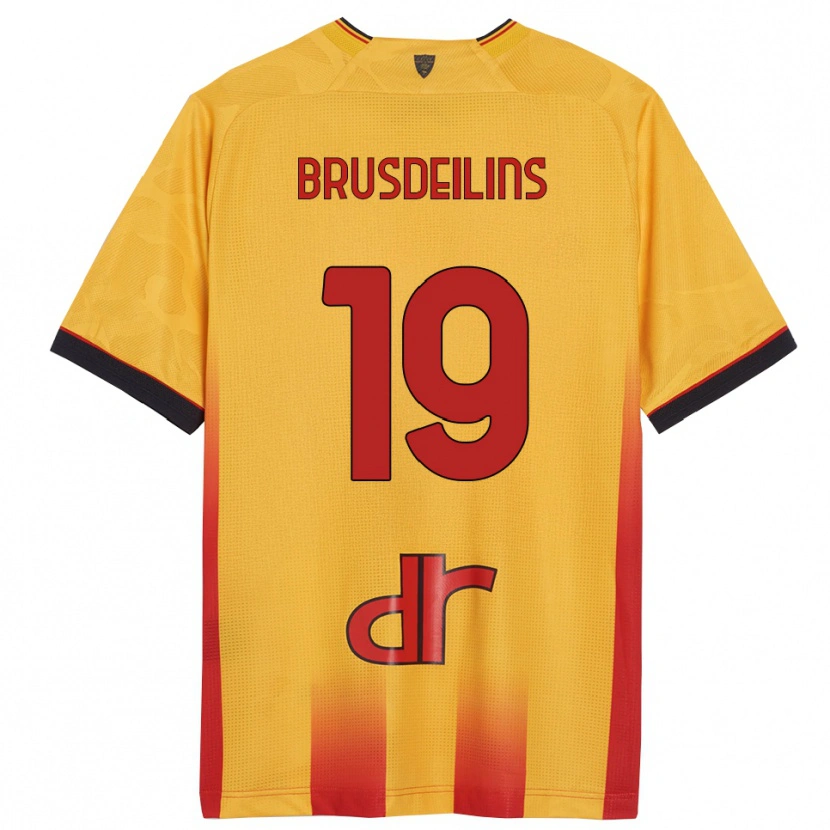 Danxen Mujer Camiseta Bilal Brusdeilins #19 Amarillo Naranja 1ª Equipación 2025/26 La Camisa