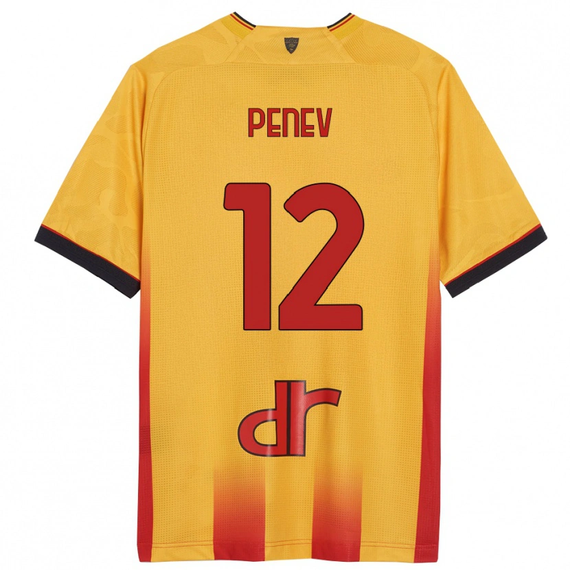 Danxen Mujer Camiseta Plamen Penev #12 Amarillo Naranja 1ª Equipación 2025/26 La Camisa