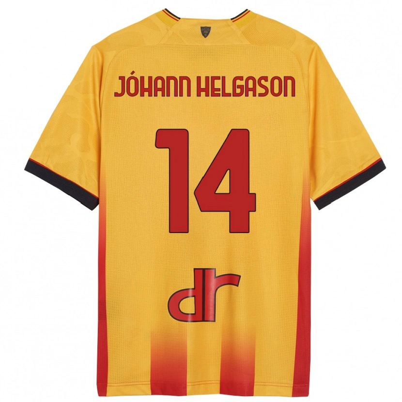Danxen Mujer Camiseta Thórir Jóhann Helgason #14 Amarillo Naranja 1ª Equipación 2025/26 La Camisa