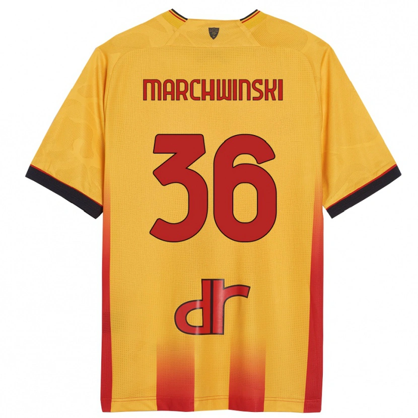 Danxen Mujer Camiseta Filip Marchwinski #36 Amarillo Naranja 1ª Equipación 2025/26 La Camisa