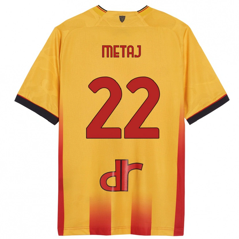 Danxen Mujer Camiseta Dejvi Metaj #22 Amarillo Naranja 1ª Equipación 2025/26 La Camisa