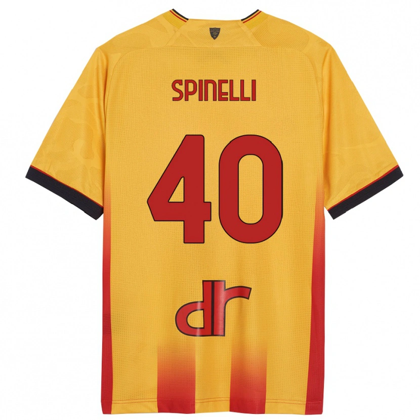 Danxen Mujer Camiseta Nicolò Spinelli #40 Amarillo Naranja 1ª Equipación 2025/26 La Camisa