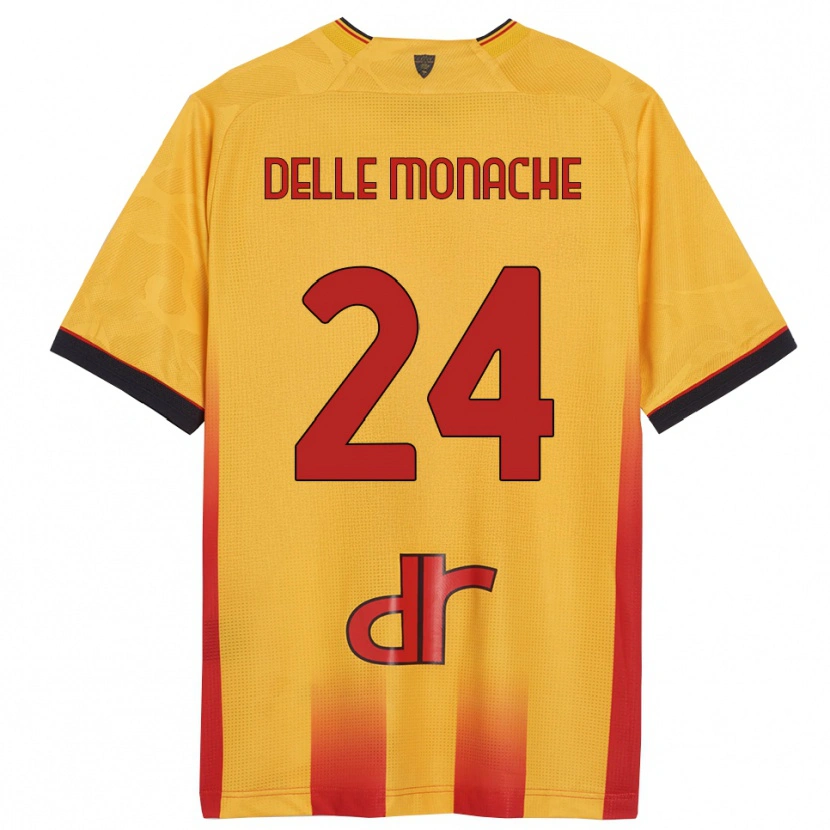 Danxen Mujer Camiseta Marco Delle Monache #24 Amarillo Naranja 1ª Equipación 2025/26 La Camisa