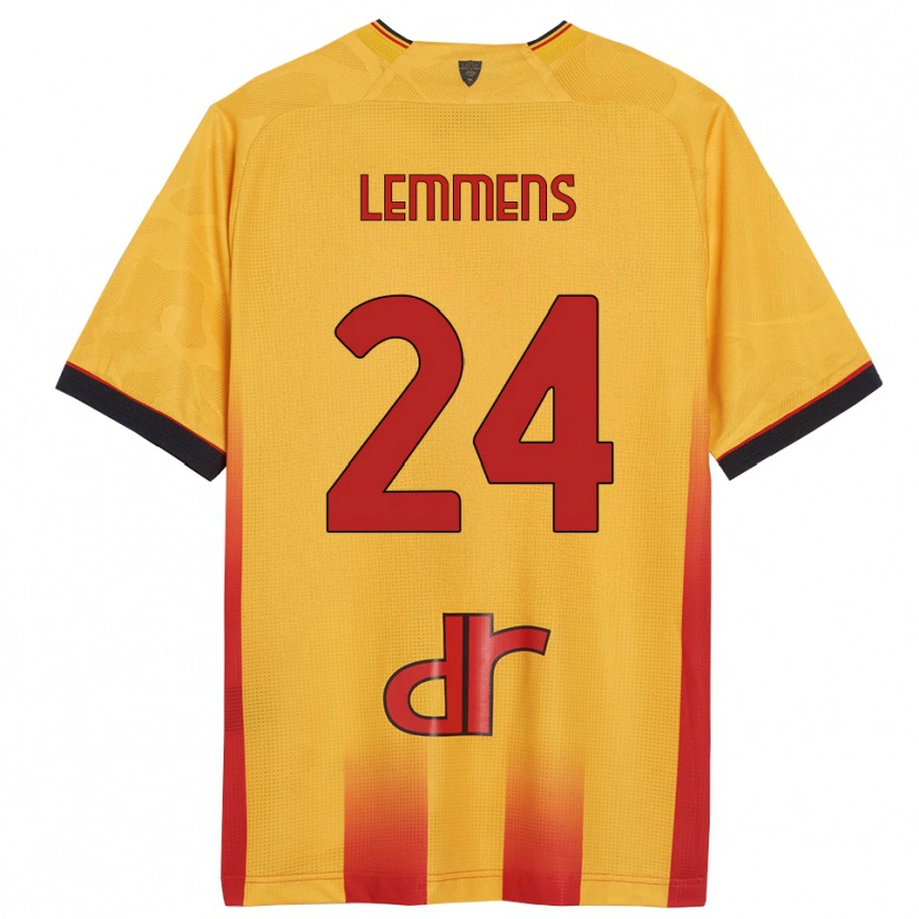 Danxen Mujer Camiseta Mats Lemmens #24 Amarillo Naranja 1ª Equipación 2025/26 La Camisa