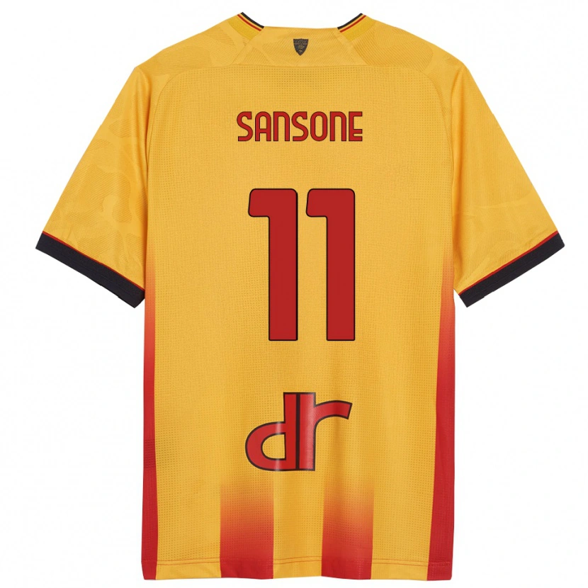 Danxen Mujer Camiseta Nicola Sansone #11 Amarillo Naranja 1ª Equipación 2025/26 La Camisa