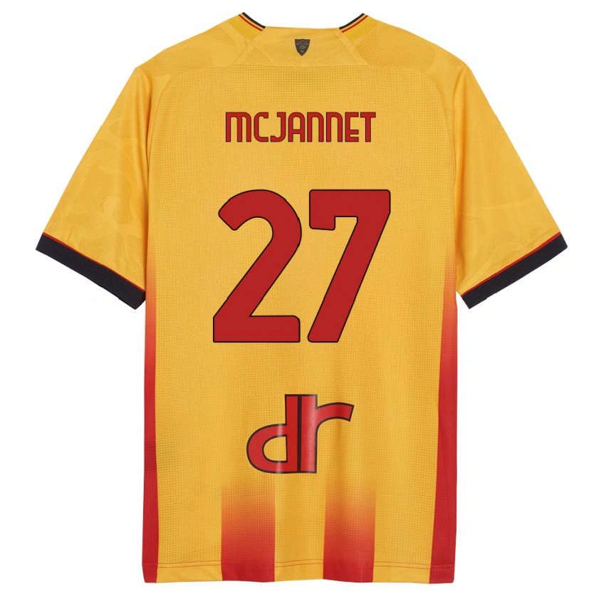 Danxen Mujer Camiseta Ed Mcjannet #27 Amarillo Naranja 1ª Equipación 2025/26 La Camisa
