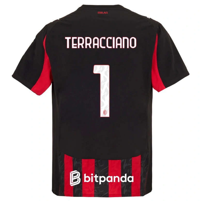 Danxen Mujer Camiseta Pietro Terracciano #1 Rojo Negro 1ª Equipación 2025/26 La Camisa