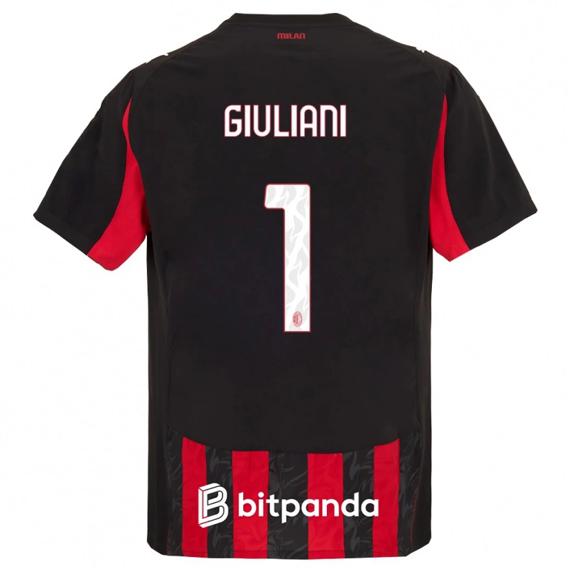 Danxen Mujer Camiseta Laura Giuliani #1 Rojo Negro 1ª Equipación 2025/26 La Camisa