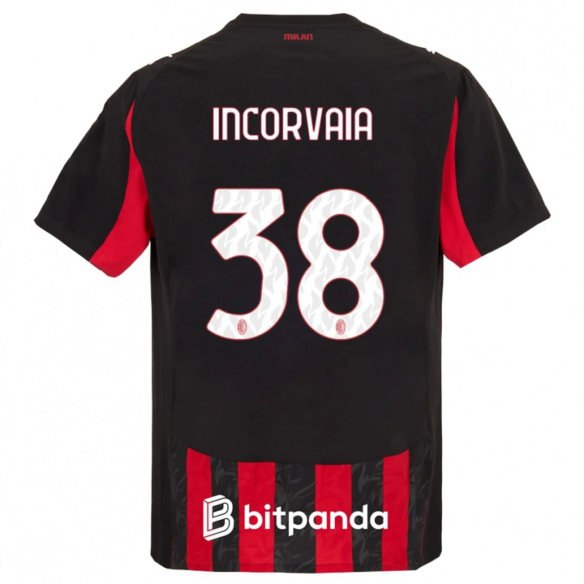 Danxen Mujer Camiseta Giovanni Incorvaia #38 Rojo Negro 1ª Equipación 2025/26 La Camisa