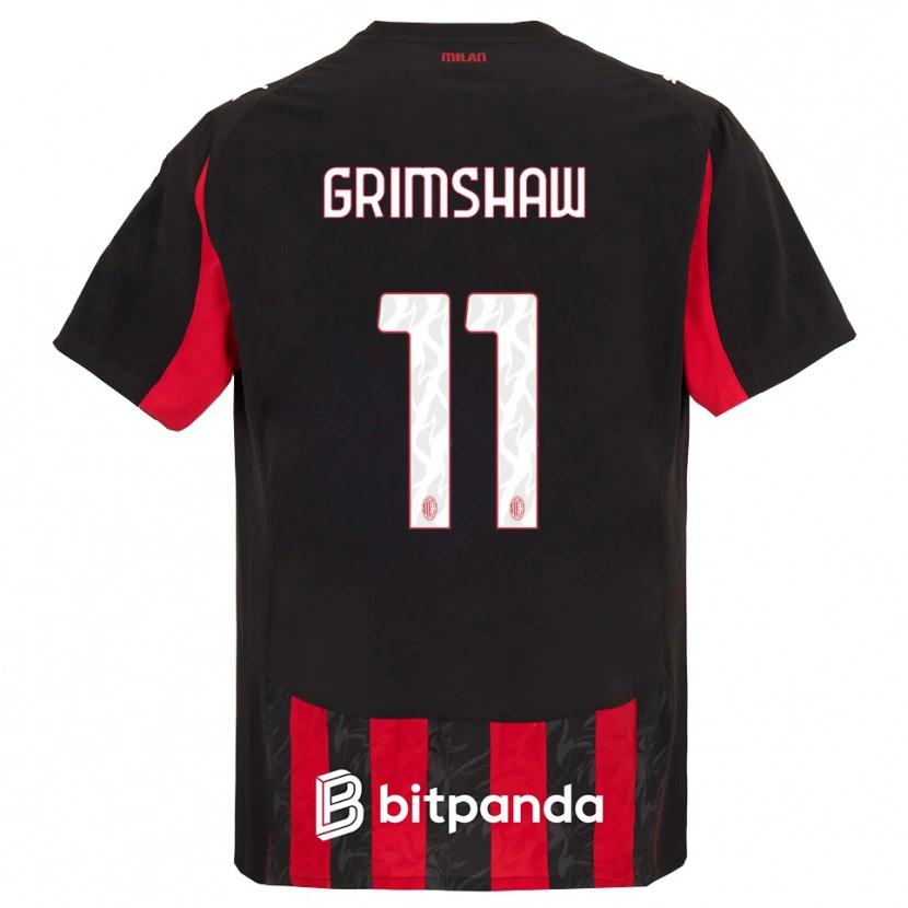Danxen Mujer Camiseta Christy Grimshaw #11 Rojo Negro 1ª Equipación 2025/26 La Camisa