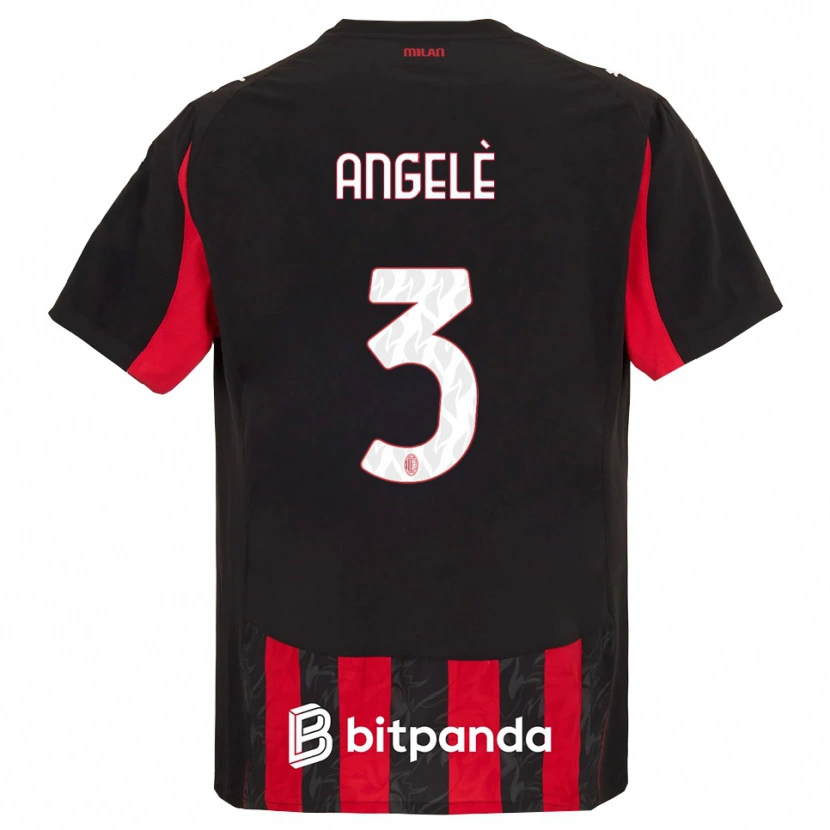Danxen Mujer Camiseta Gregorio Angelè #3 Rojo Negro 1ª Equipación 2025/26 La Camisa