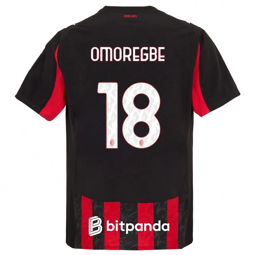 Danxen Mujer Camiseta Bob Murphy Omoregbe #18 Rojo Negro 1ª Equipación 2025/26 La Camisa