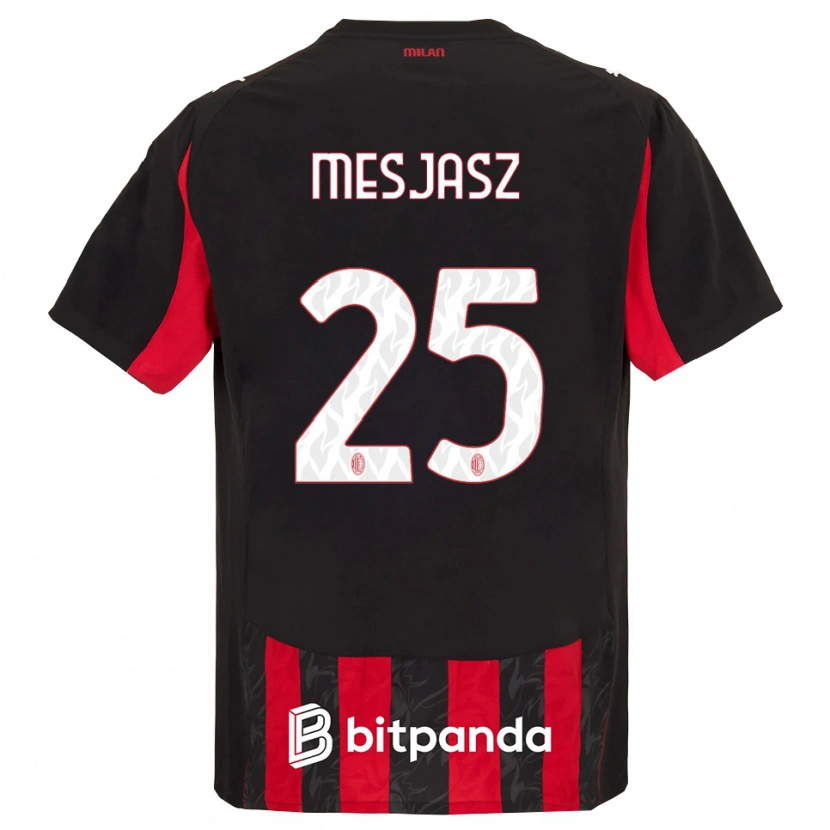 Danxen Mujer Camiseta Malgorzata Mesjasz #25 Rojo Negro 1ª Equipación 2025/26 La Camisa