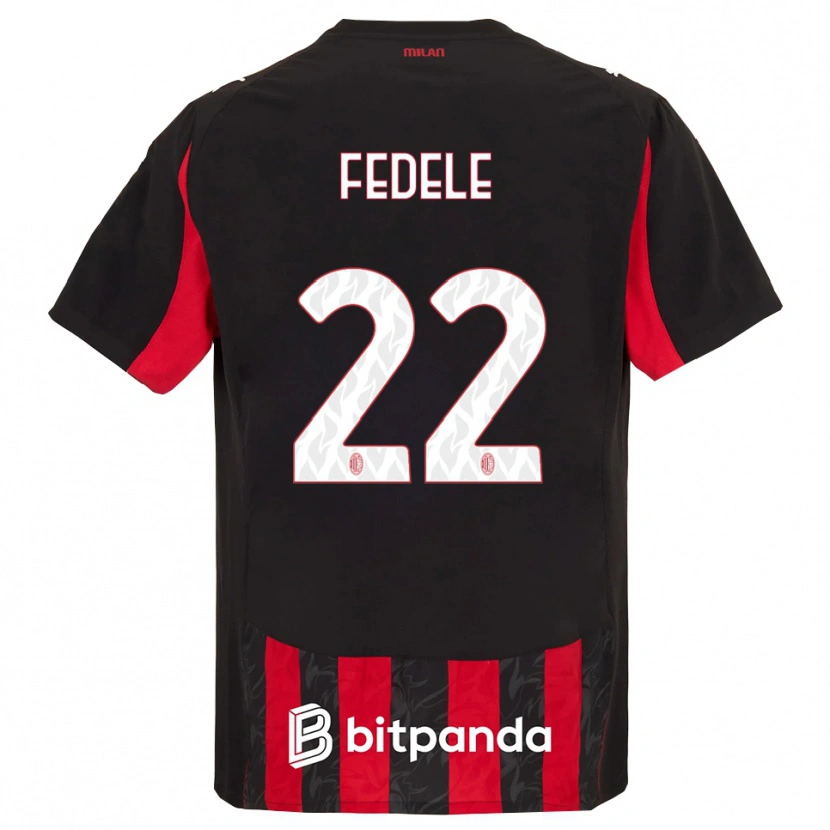 Danxen Mujer Camiseta Noemi Fedele #22 Rojo Negro 1ª Equipación 2025/26 La Camisa