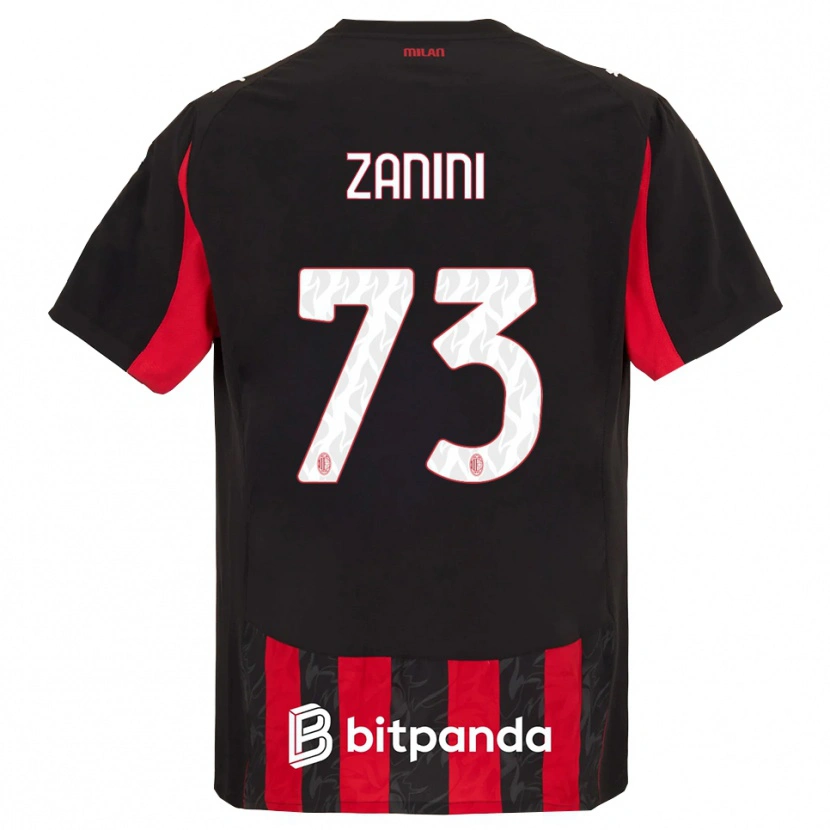 Danxen Mujer Camiseta Paola Zanini #73 Rojo Negro 1ª Equipación 2025/26 La Camisa