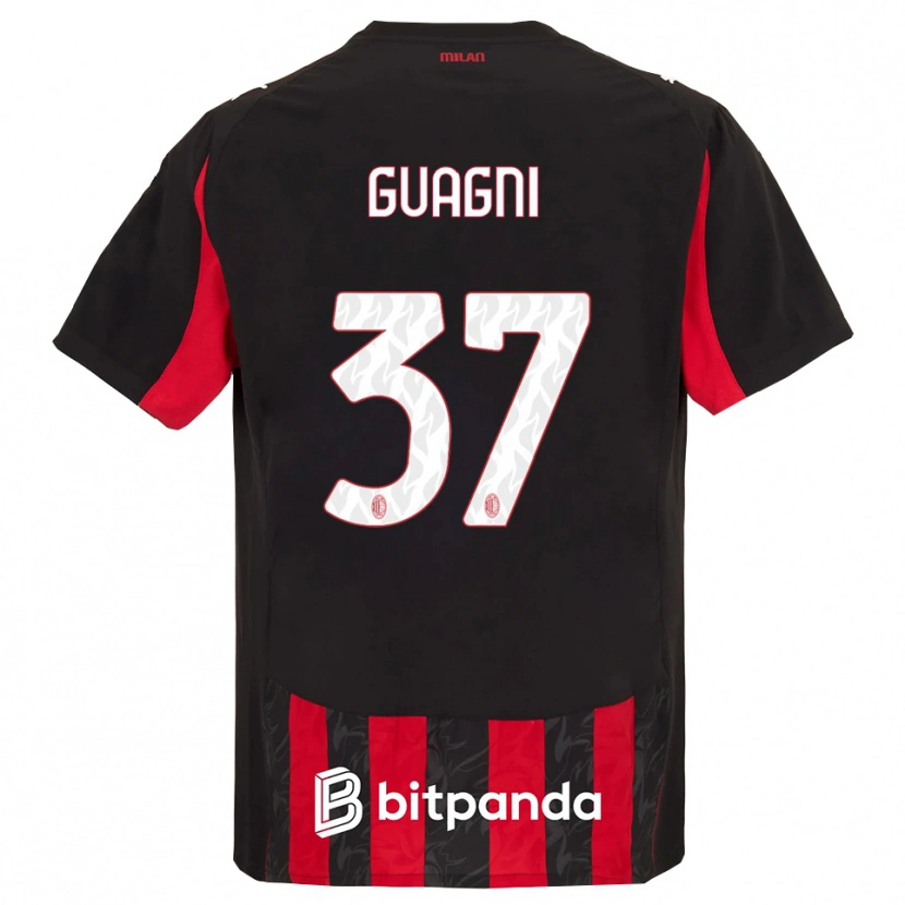 Danxen Mujer Camiseta Alia Guagni #37 Rojo Negro 1ª Equipación 2025/26 La Camisa