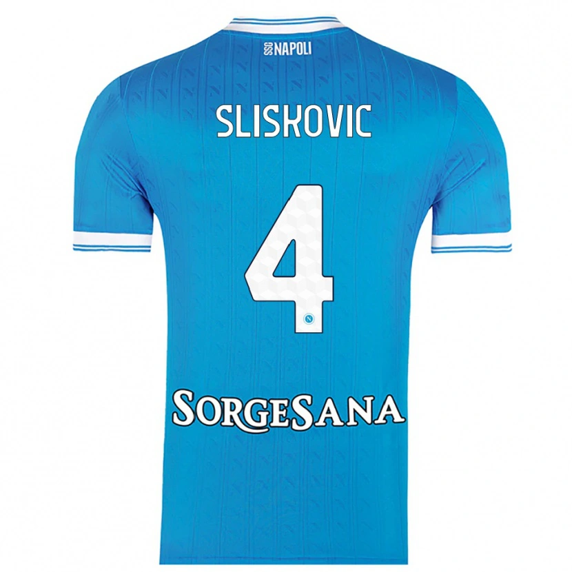 Danxen Mujer Camiseta Gloria Slišković #4 Azul Cielo Blanco 1ª Equipación 2025/26 La Camisa