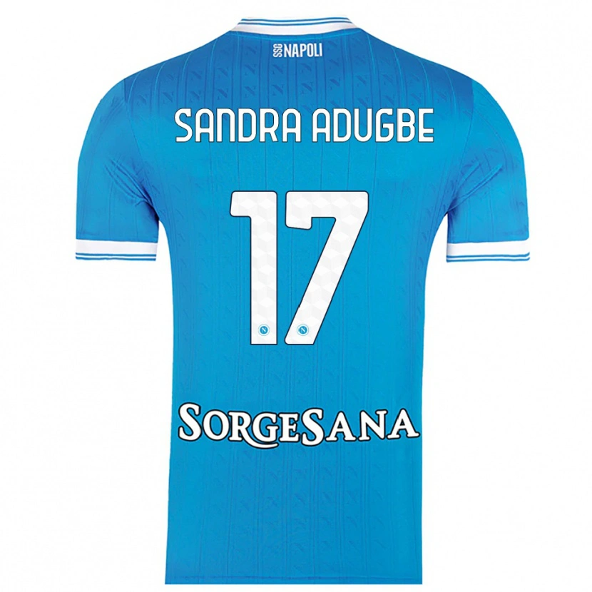 Danxen Mujer Camiseta Olamide Sandra Adugbe #17 Azul Cielo Blanco 1ª Equipación 2025/26 La Camisa