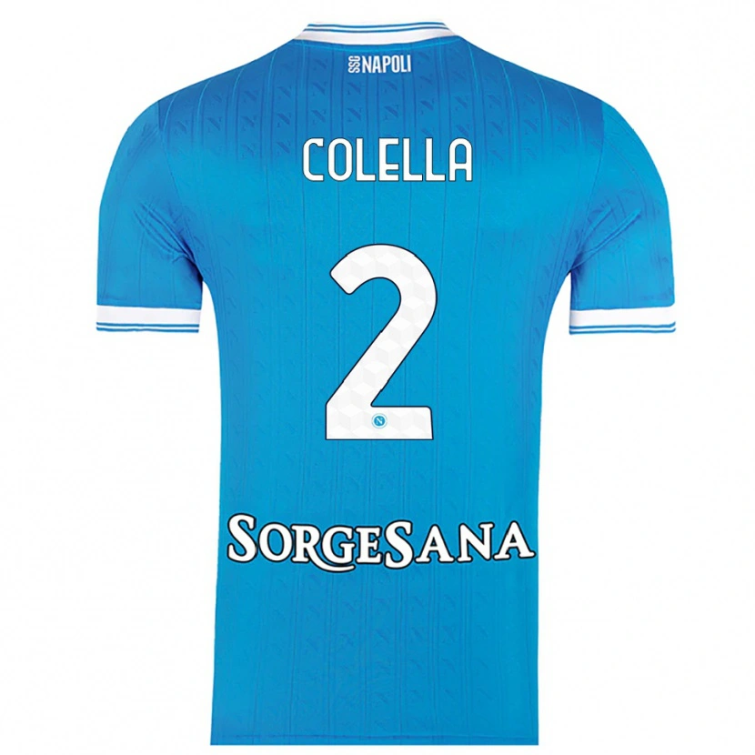 Danxen Mujer Camiseta Raffaele Colella #2 Azul Cielo Blanco 1ª Equipación 2025/26 La Camisa
