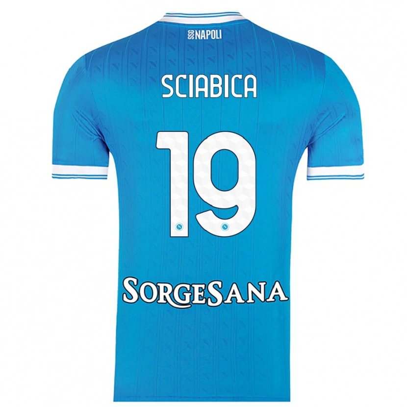 Danxen Mujer Camiseta Manuela Sciabica #19 Azul Cielo Blanco 1ª Equipación 2025/26 La Camisa