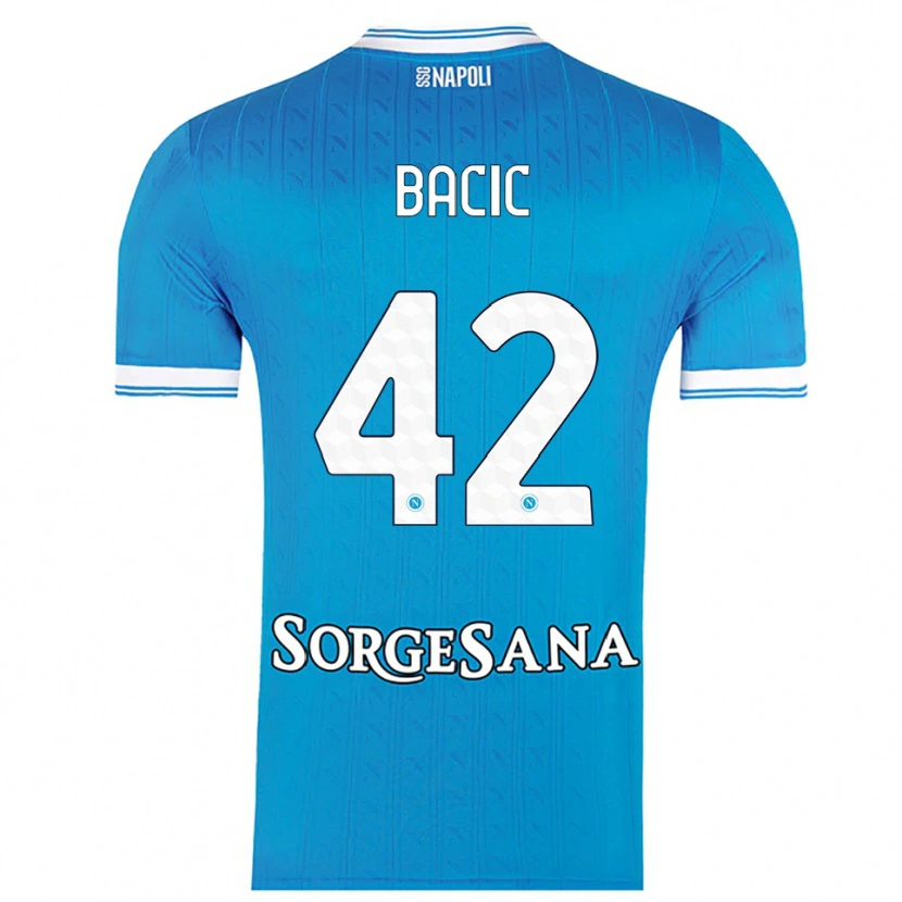 Danxen Mujer Camiseta Doris Bačić #42 Azul Cielo Blanco 1ª Equipación 2025/26 La Camisa