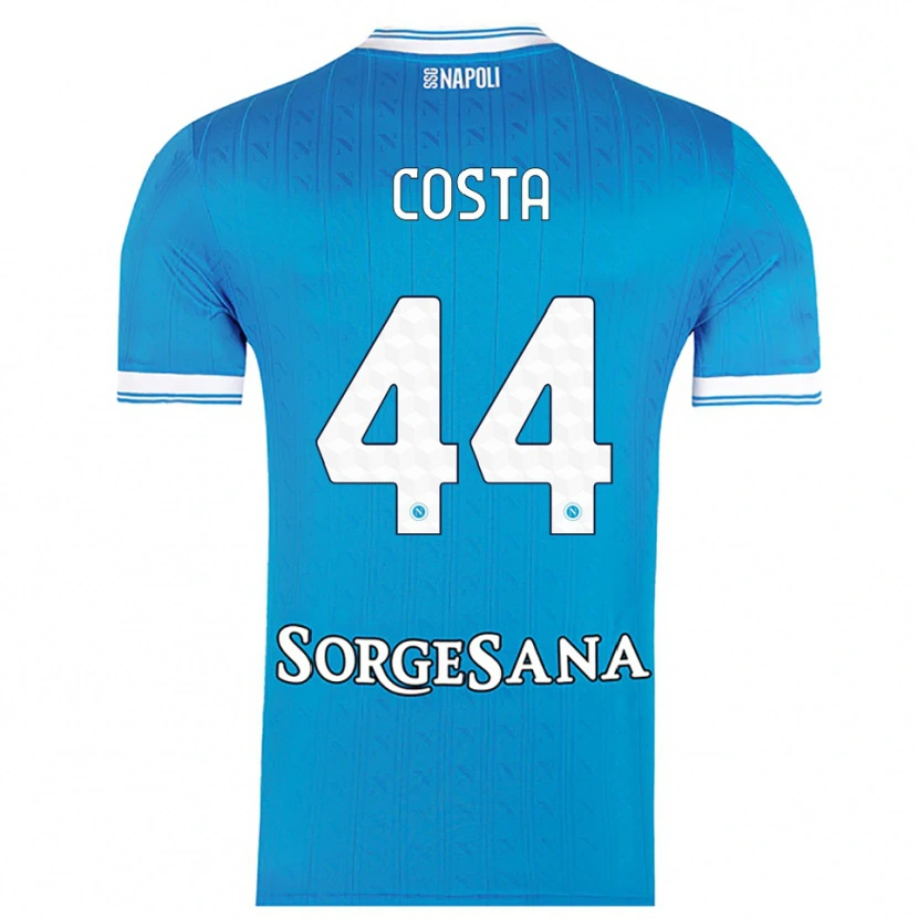 Danxen Mujer Camiseta Filippo Costa #44 Azul Cielo Blanco 1ª Equipación 2025/26 La Camisa