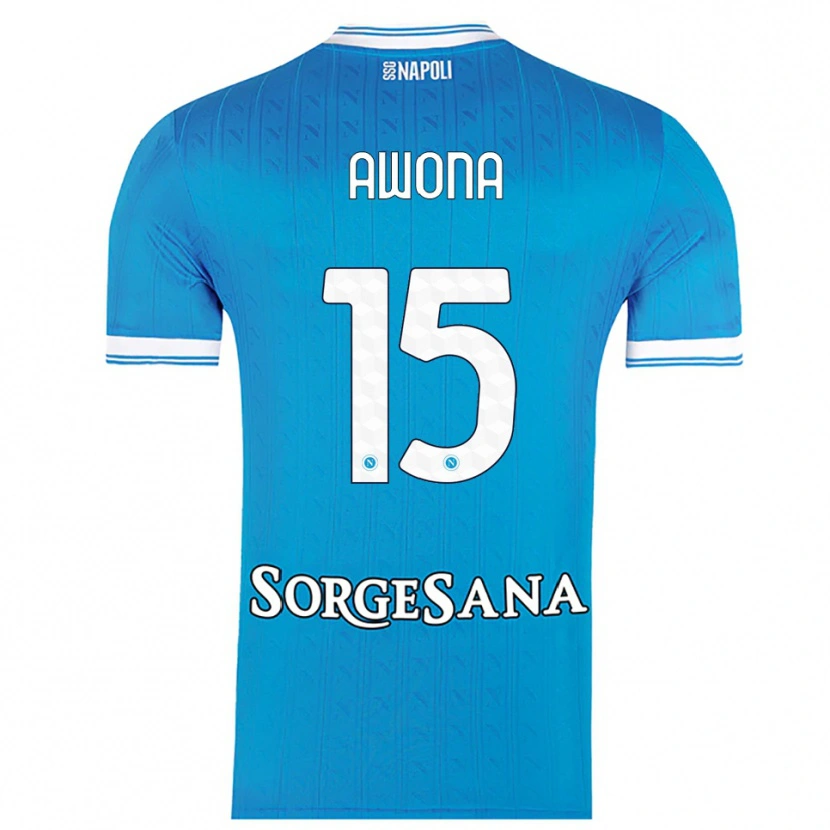 Danxen Mujer Camiseta Aurelle Awona #15 Azul Cielo Blanco 1ª Equipación 2025/26 La Camisa